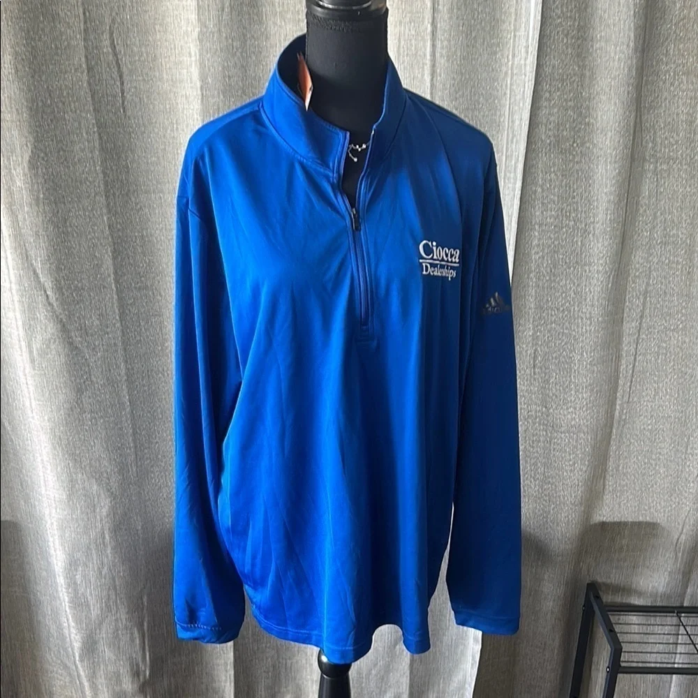 Adidas Royal Blue Half-Zip Pullover